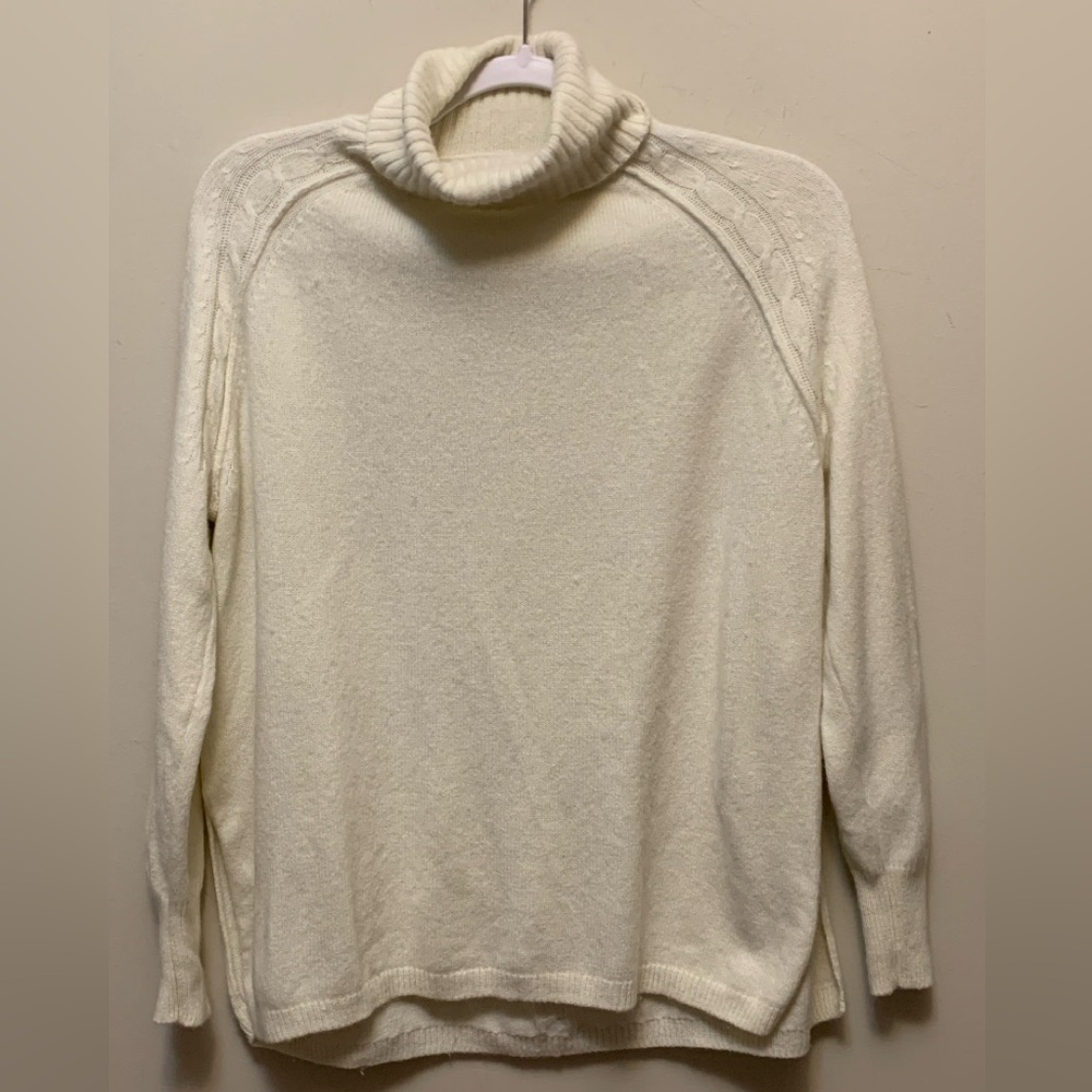 Anthropologie ZAKET & PLOVER 21" PTP Merino Wool Blend Sweater w/ Back Details